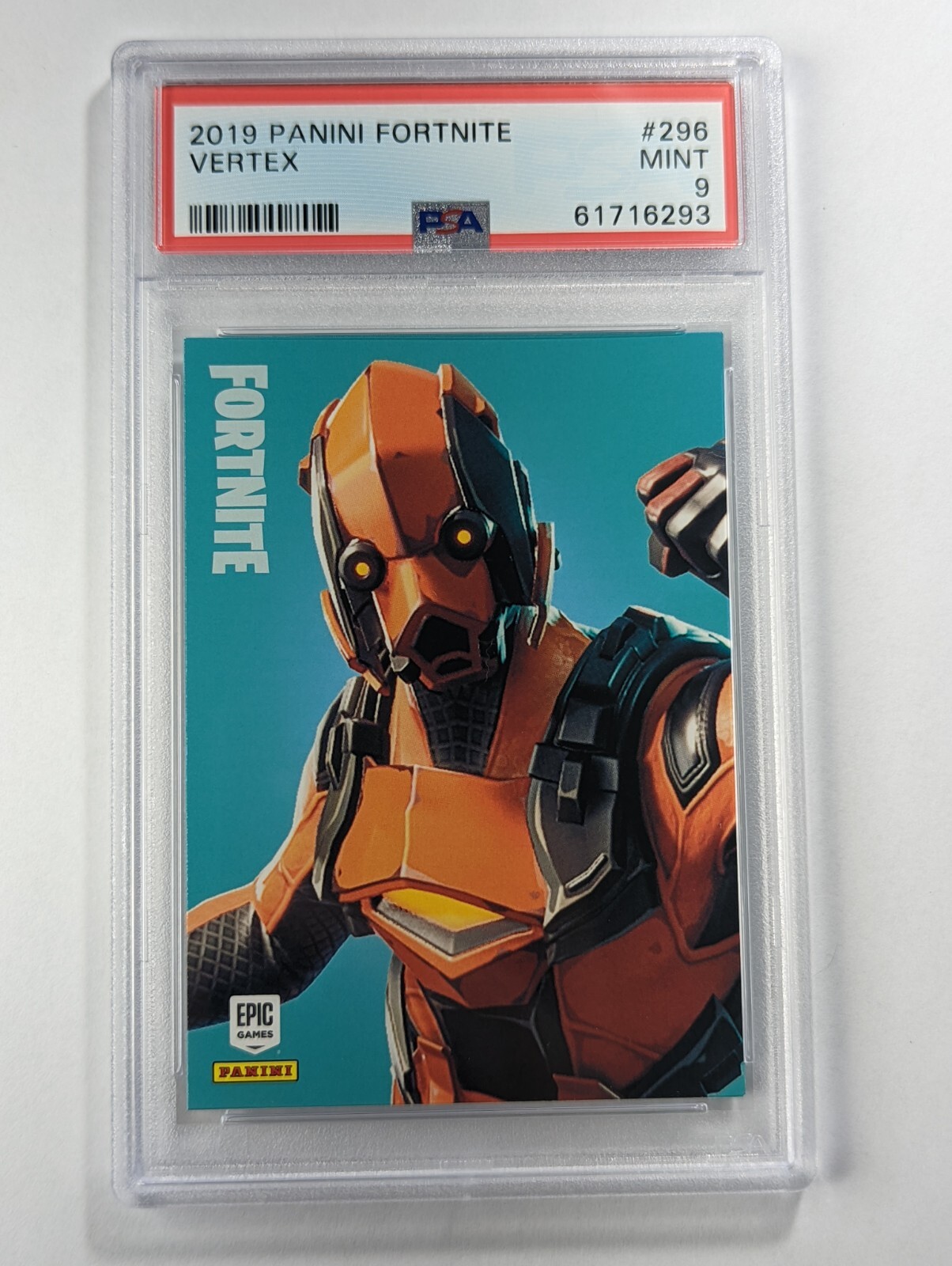 2019 Panini Fortnite Series 1 #296 VERTEX Legendary USA Print PSA 9