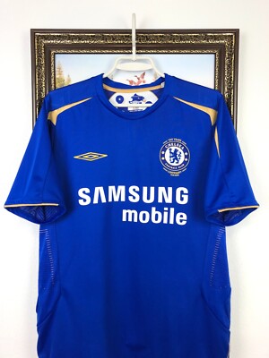 Chelsea Home football shirt 2005 Soccer Umbro Blue Jersey Mens