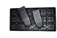 Set of 3 Divided Trays and 54 - 3.5 inch SQUARE NURSERY POTS Landmark