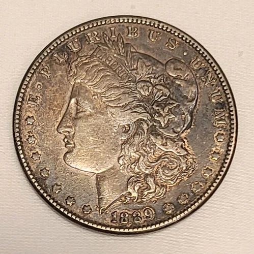 1889 Philadelphia Mint Silver Morgan Dollar, 90% Fine Silver VG Condition