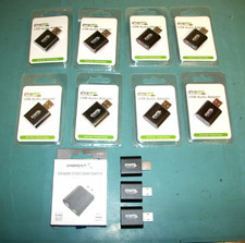 LOT OF 12 - PLUGABLE USB-AUDIO USB Audio Adapters (1 SABRENT) 3.5mm Input/Output