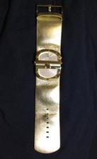 Vintage Rare Guess Women Watch Gold Wide Leather Band