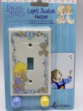 Light Switch Helper Cover Precious Moments w/Bear New 2000 Pull Strings Boy