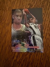 TIM DUNCAN 1997-98 FLAIR SHOWCASE ROW 2 SEC 2 SEAT 5 ROOKIE CARD. rookie card picture