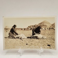 RPPC Frashers Foto Navajo Rug Weaving Postcard Indian Reservation Sheep Shearing