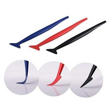 Vinyl Car Wrapping Flexible Micro Squeegee Curves Slot Tint Tool Set 3 in 1