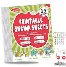 Juego de 15 hojas de plástico retráctiles imprimibles, juego de películas de plástico retráctiles imprimibles seguras...