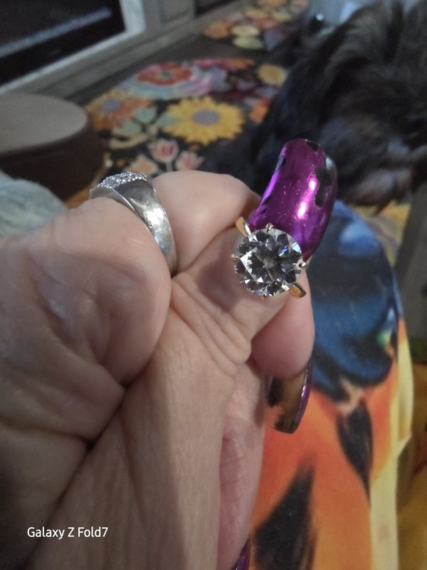 diamond ring Size 5.25 3kt Lab created 