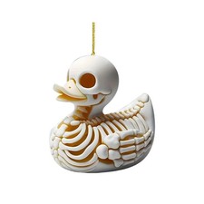 ZIMISI Swinging Skeleton Duck Car Hanging Accessories, Cute Car Rear View Mirror