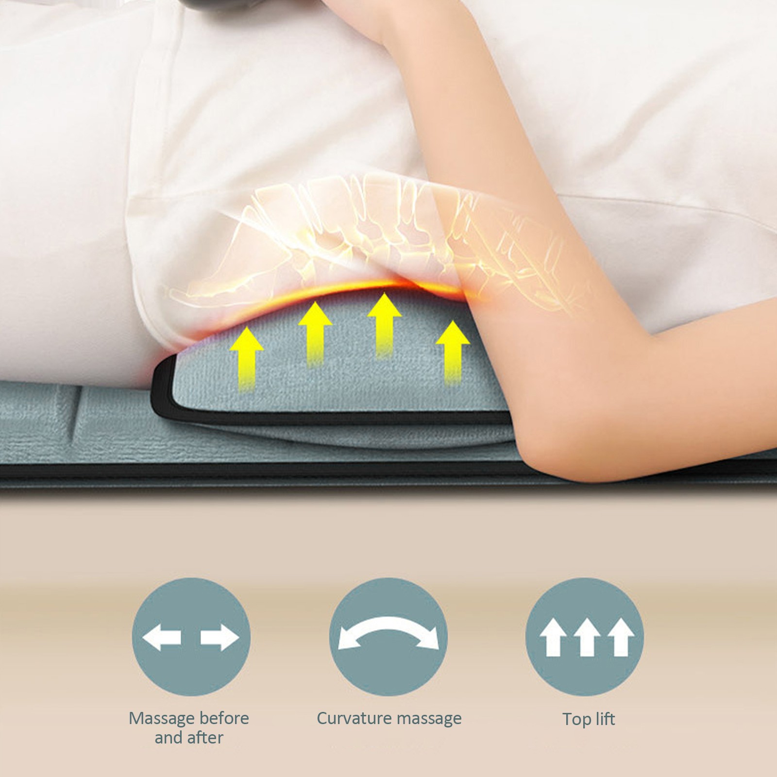 Vibrating Massage Mat With Heat Full Body Massager For Blood Circulation US