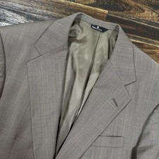 Vintage Polo University Club Ralph Lauren Blazer Mens 40L Brown USA Glen Plaid