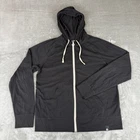 American Giant Lightweight Full Zip Hoodie Mens Large Black $85 USA New NWOT