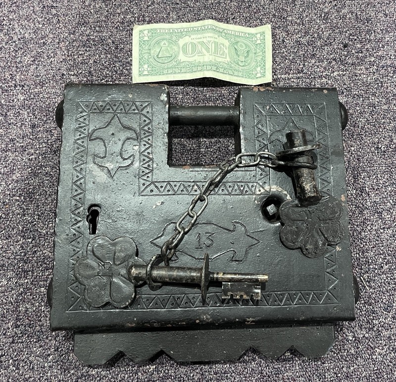 Mughal Period India Forged Iron Padlock