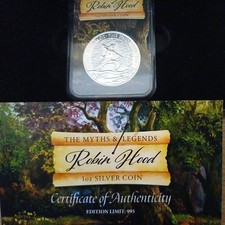 Royal Mint Myths and Legends Robin Hood Series 1oz 999 Fine Silver 2021 LIMITED