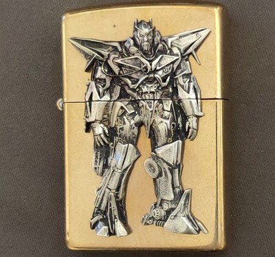 1 piece Brass Transformers Mech Warrior sticker DIY lighter accessories