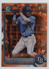 2022 Bowman Chrome Sapphire Prospects Orange 10/75 Willy Vasquez #BCP-195 1d0h