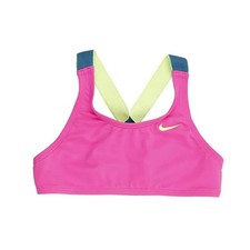 Nike Girls Crossback Bikini Top in Laser Fuchsia MEDIUM