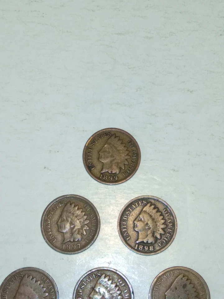 Lot #764 10 Beautiful Indian Head Penny Coins 1890 to 1899 G-VG See Pictures - Image 4 of 4
