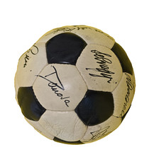 Torino AC FC Pallone calcio cuoio anni 80 con autografi originali Zaccarelli ...