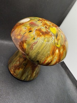Vintage Mushroom Incense Burner Ceramic Drip Glaze Studio Pottery Boho