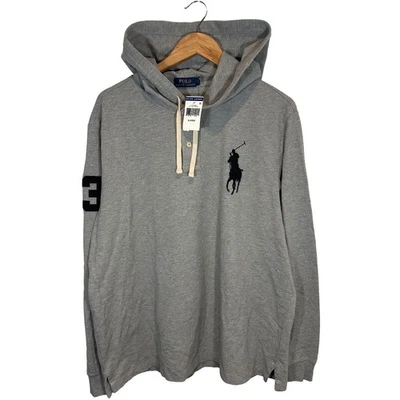 NEW Polo Ralph Lauren Mens Big Pony Mesh Knit Hooded Tee Size XL - Image 1 of 4