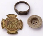 German empire WW1 Iron Cross Ring WWI Button Badge Military award decoration Set