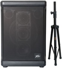 Peavey Solo Portable Battery Powered PA System with Bluetooth  Speaker Stand