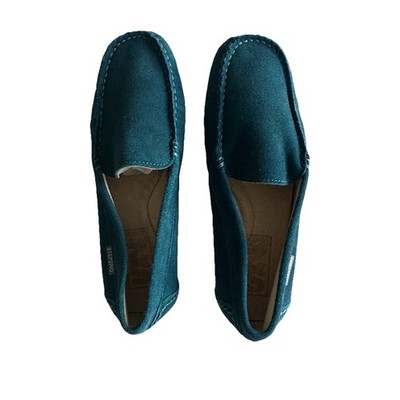 Boys Big Kid 2 NEW Step2wo London Suede Loafers Teal Dress Shoes 33 EU 