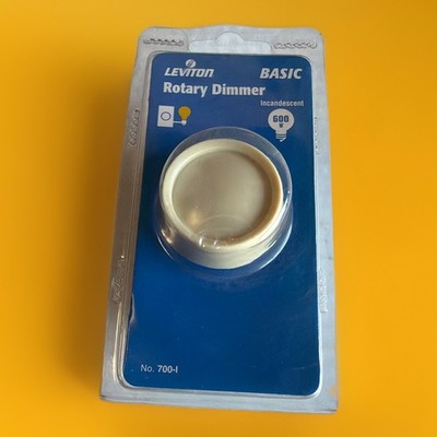  Leviton 700-I Basic Rotary Dimmer Switch Ivory 600W 120V Single ~ 1 Unit 