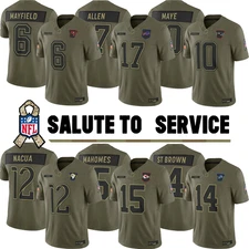 NWT Men's NFL Olive 2025 Salute to Service  Jersey All Stitched S-3XL