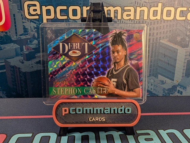 2024-25 Topps Finest Stephon Castle Debut RC Geometric Numbered /100 Card