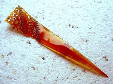 Victorian faux tortoiseshell hair comb with gold pique NO US IMPORT FEE