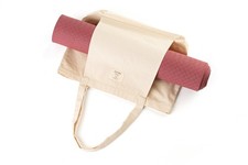 Mat Tote Bag Cotton Canvas Yoga Mat Carrier Eco-Friendly Durable Yoga M...