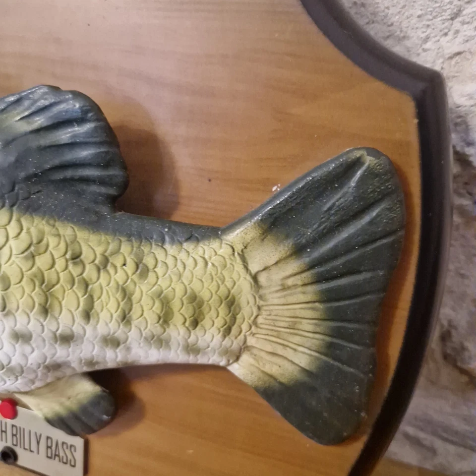 BIG MOUTH BILLY BASS POISSON CHANTANT TBE NON FONCTIONNEL 1999 PECHE DECORATION - Photo 4/4