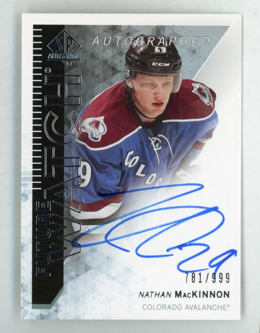 2013-14 SP Authentic Nathan MacKinnon /999 Auto Rookie Future Watch Avalanche