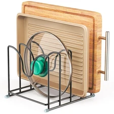 Pot Lid Organizer Rack1.6in Wide Cutting Board Organizer for Pan LidsBaking S...