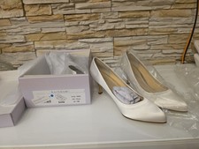 Rainbow Club Lottie Brautschuhe Hochzeit Damen Pumps Gr. 39 Creme Ivory Satin