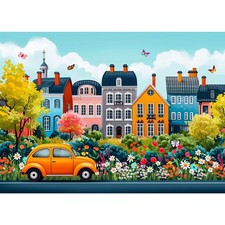 1000 Piece Jigsaw Puzzle For Adults Small Town Village Landscape Scenery Art