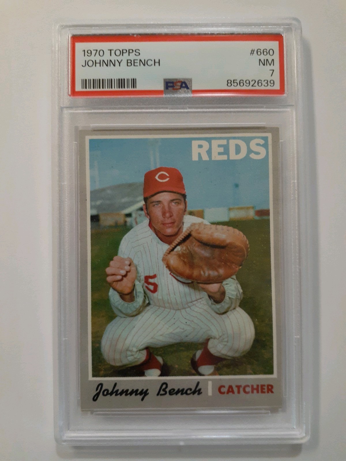 1970 Topps High # Johnny Bench #660 PSA 7