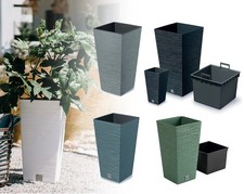 Tall Square Plant Pot Modern Indoor Outdoor Garden Patio XS-XL