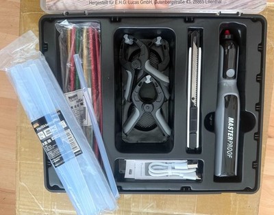 MasterProof GluePen Akku Heißklebepistole USB 7mm Set Koffer Klebesticks Klemmen