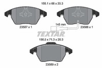 Textar Bremsbelagsatz, Scheibenbremse 2358701 FüR Audi Seat Skoda VW