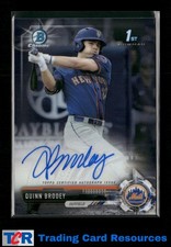 2017 Bowman Draft #CDA-QB Quinn Brodey Chrome Draft Pick Autographs