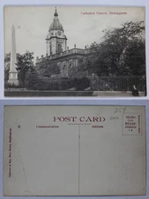 1900s Birmingham Cathedral Church Divided Back Postcard
