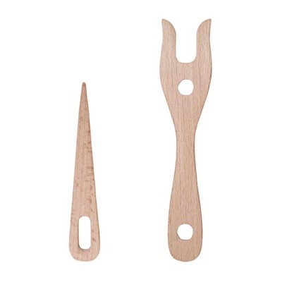 2x Strickgabel und Öhrnadel Set Webshuttle Alle Faserkünstler DIY