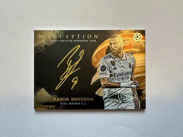 Karim Benzema Topps Inception Autograph 1/1 One Of One Gold Real Madrid
