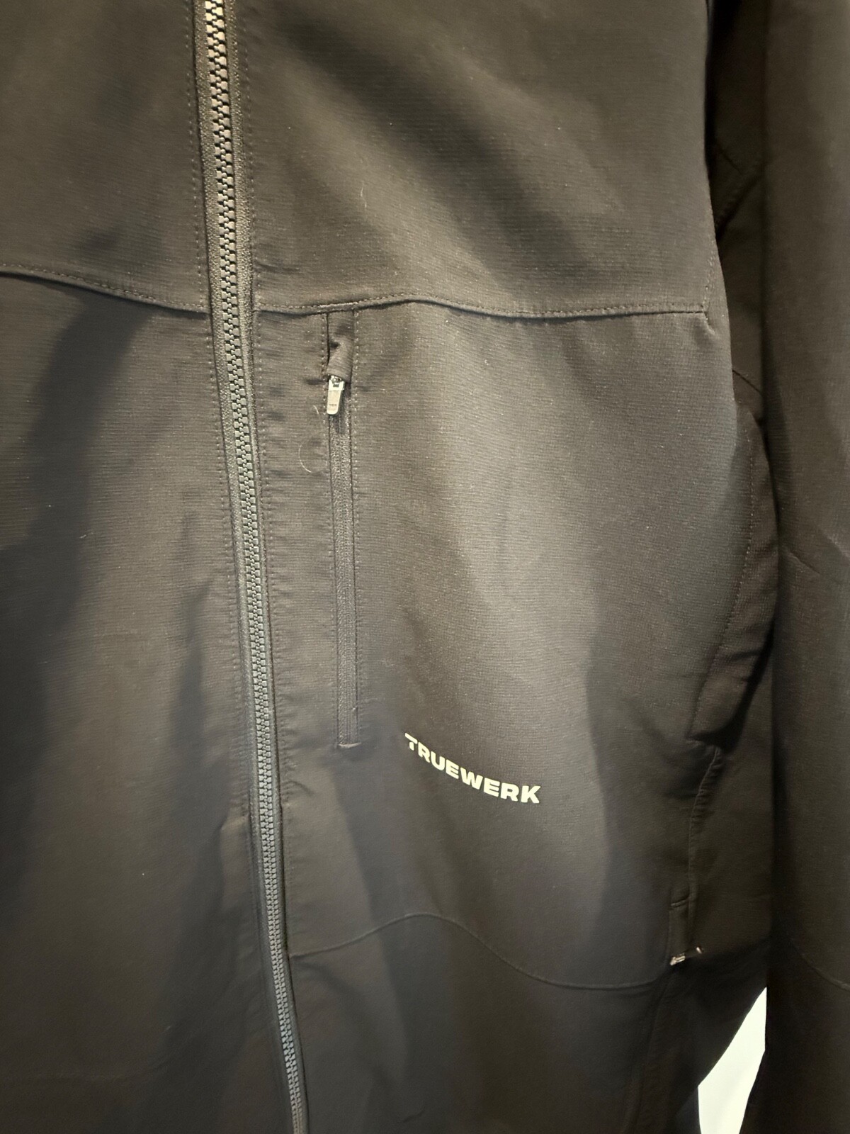 Truewerk S2 Stormshell Jacket XL Mens Black Full Zip Work Rain Jacket