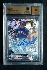 2017 Topps High Tek Adrian Beltre Blackout Auto ~ BGS 10 Pristine 10 Autograph