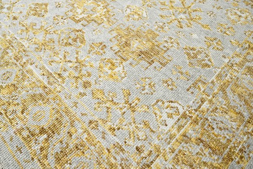 5' x7'8'' Gray Hand Knotted Transitional Oushak Wool Area Rug - Picture 5 of 8