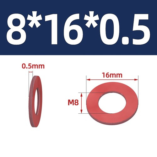 Steel Pad Insulation Washers Red Steel Paper Meson Gasket Spacer M2 M2.5 M3 M20 - Picture 38 of 50